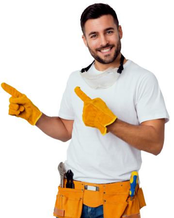craftsmen-electrician-man-isolated-white-wall-pointing-finger-side